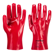 Red PVC Gauntlet A427 - Grip 27cm Size 10 (XL)