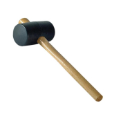 FAI/FULL RUBBER MALLET - BLACK 76MM  3.IN