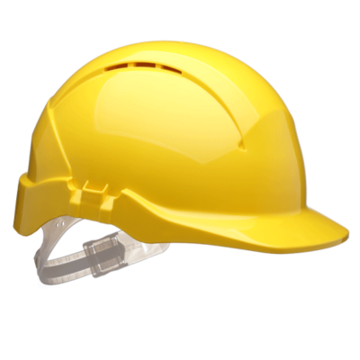 Centurion 1125 Full Peak Safety Helmet Yellow Slip Ratchet